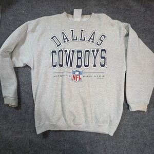 Vintage Dallas Cowboys‎ Sweatshirt Mens XL Gray NFL Football Logo Athletic